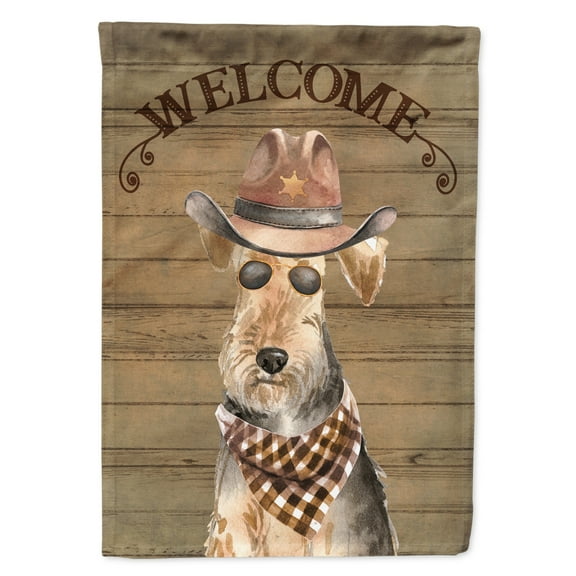 Carolines Treasures CK6373CHF Welsh Terrier Country Dog Flag Canvas House Size  Large multicolor