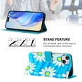 thumbnail image 3 of Compatible for iPhone 13 Wallet Case, Painting Pattern Premium PU Leather [Credit Card Holder] [Wrist Strap] Flip Stand Feature Purse Case Full Protective Pattern Phone Cover, Blue Flower, 3 of 18