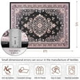 thumbnail image 2 of Homore Antique Floral Faux Wool Area Rug,5' x 8', Black, 2 of 8