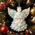 thumbnail image 5 of DIY Sea Glass Angel Art Kit, Lighted Christmas Decoration Craft with LED Lights, Coastal Holiday Tabletop Decor Gift, 5 of 5