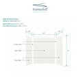 thumbnail image 5 of Transolid Ewk604872 Expressions 60" W X 48" D X 72" H Three Panel Shower Wall Kit - White, 5 of 6