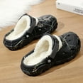 thumbnail image 3 of Unisex Garden Clogs House Slippers Fur Lined Winter Breathable Walking Garden Shoes Warm Non-Slip Mule Footwear, 3 of 7