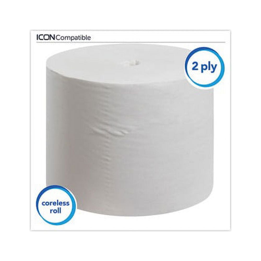 Essential Extra Soft Coreless Standard Roll Bath Tissue Septic Safe, 2-Ply, White, 800 Sheets/Roll, 36 Rolls/Carton