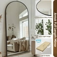 thumbnail image 4 of Antok Arched Full Length Floor Mirror 76"x34" Full Body Mirror with Stand, for Bedroom, Living Room, Cloakroom, Black, 4 of 6