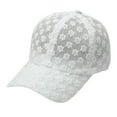 thumbnail image 2 of Gephdiin Sun Hats for Women,Trucker Hat Sun Shading and Korean Version Lace Cap Fashion Casual Hollow Flower Baseball Cap Baseball Cap,Visor Hats for Women White M, 2 of 3