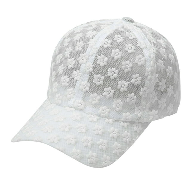 Casquette de Baseball en Dentelle Version Coréenne Protection Solaire Mode Décontractée Fleur Creuse