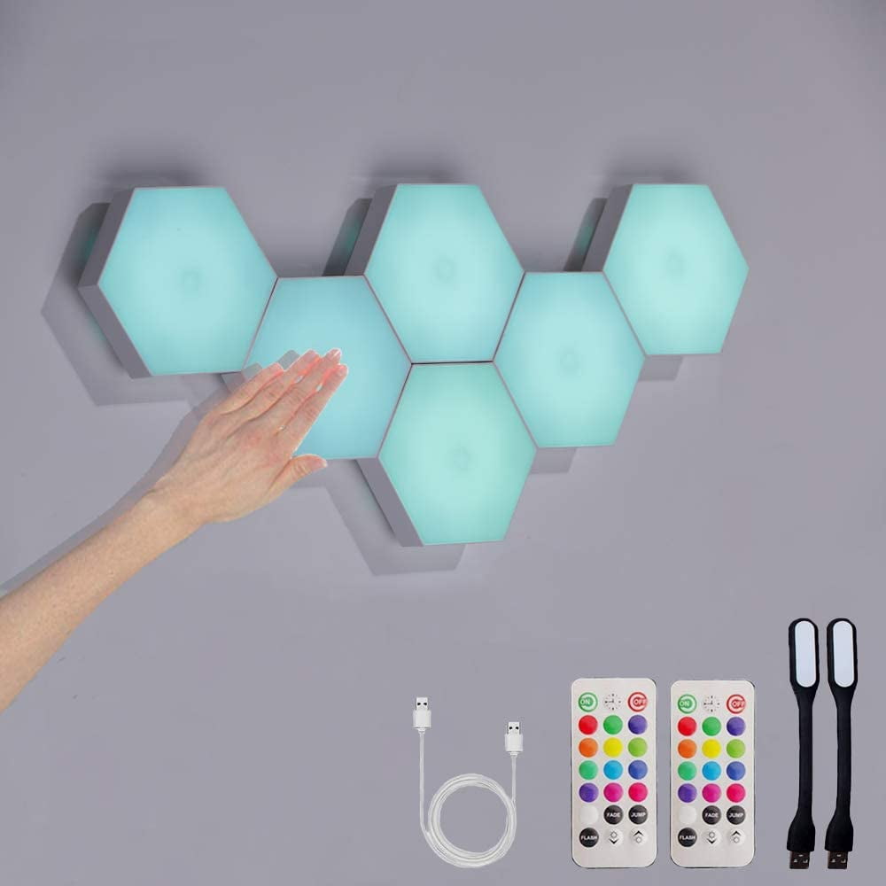 LED Quantum Hexagonal Wall lamp Touch Sensor Light Modular Sconcer Fixtures 