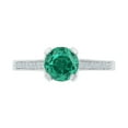 thumbnail image 2 of 0.08  CTTW STERLING SILVER LAB CREATED EMERALD ENGAGEMENT RING, 2 of 3