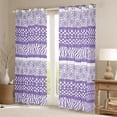 thumbnail image 3 of Manfei Vintage Mandala Damask Black Out Curtains, Plum Zebra Print Curtains Pack of 2 (42x63 Each), Cycle Stripes Abstract Bedroom Curtains, Blackout Curtains Room Decor, 3 of 7