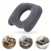 Inflatable Hemorrhoid Pillows, Donut Pillow for Tailbone Pain, Adjustable Inflatable Seat Cushion for Bed Sores, Postpartum Pregnancy, Car Seat, Airplane(Grey)