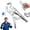 1pcs, variant on 9 Inch Parrot Nose Locking Pliers, Adjustable Parrot Jaw Clamp Tool with Curved Jaw and Wire Cutter for Pipe Repair, Welding, Automotive Maintenance, Sway Bar Link Removal, Workshop Use