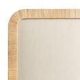 thumbnail image 6 of Kate and Laurel Rahfy Modern Rattan Framed Wall Pinboard, 20 x 30, Natural Rattan, Boho Rounded Rectangle Bulletin Board for Use as Motivational Vision Board or Wall Organizer, 6 of 8