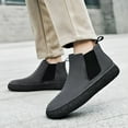 thumbnail image 6 of Men's Casual Suede Chelsea Boots Classic Lightweight Slip-on Comfort Driving Outdoor Mid-top Chukka Shoes Gray 10 US, 6 of 7