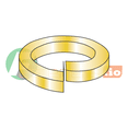 thumbnail image 1 of 3/4" High Alloy Split Lock Washers / Alloy Steel / Zinc Yellow / Outer Diameter: 1.265" / Thickness: .188" (Quantity: 100 pcs), 1 of 1