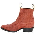 thumbnail image 3 of Mens Short Ankle Crocodile Alligator Print Leather Western Cowboy J Toe Boot, 3 of 4