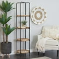 thumbnail image 2 of DecMode 17" x 64" Brown Wood 4-Tier Shelving Unit, 1-Piece, 2 of 8