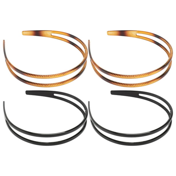 4 piezas antideslizantes aros para el cabello bandas dentadas para el cabello todo-fósforo aros para la cabeza decoración del cabello para mujeres y niñas