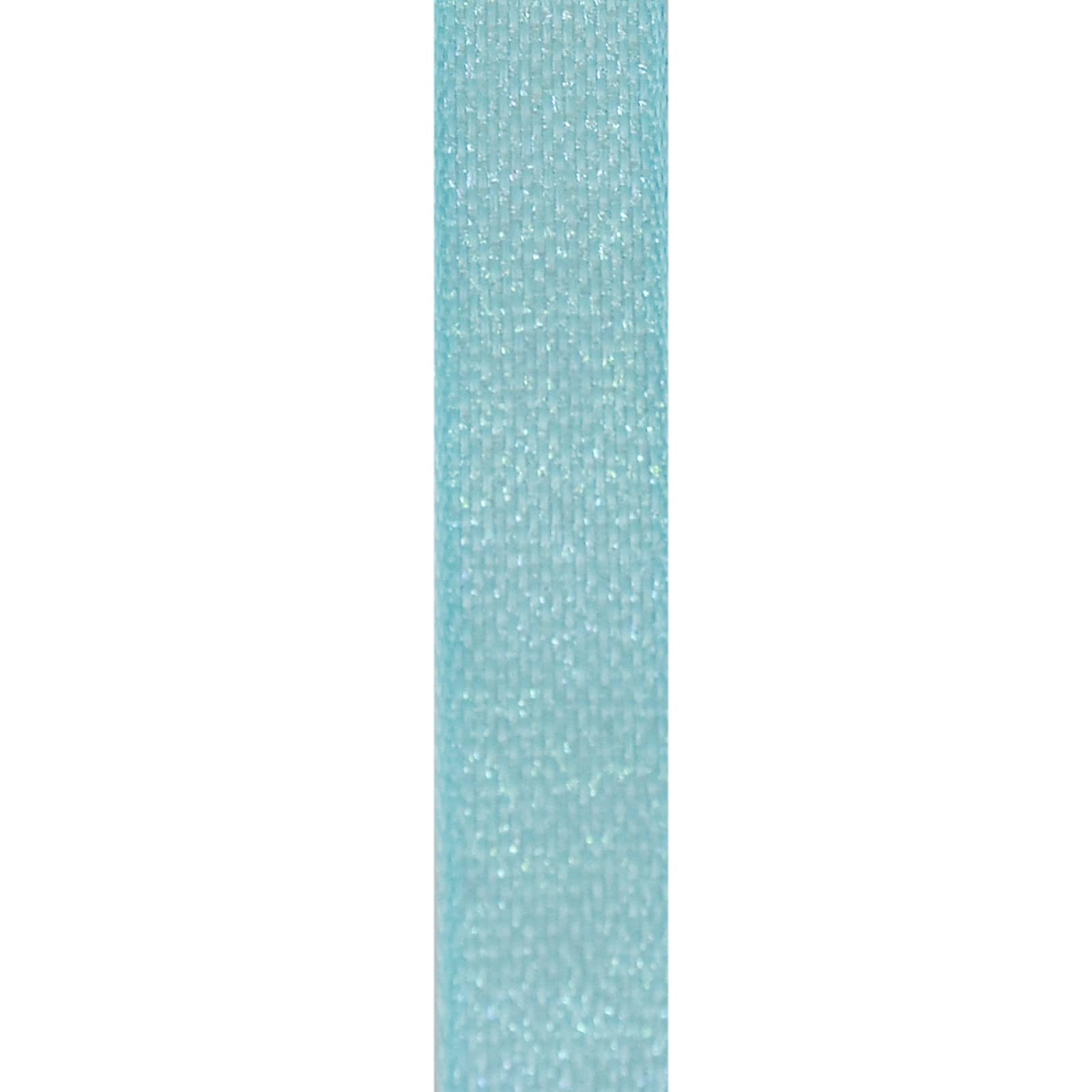 5/8" x 7yd. Blue Iridescent Ribbon by Celebrate It – Non-Wired Woven Edge - Ideal for Gift Wrapping - Baskets & Decor - 12 Pack