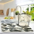 thumbnail image 5 of Marble Black Dish Drying Mat Microfiber Kitchen Pad Large Counter Absorbent Dish Mats Drainer Rack 18"x24", 5 of 7