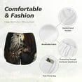 thumbnail image 2 of Disketp Noble Style Bald Eagle Print Women's Shorts Workout Shorts for Athletic Gym Running Shorts with Phone Pockets Medium, 2 of 5
