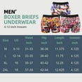 thumbnail image 2 of 3 PACK Big and Tall Mens Boxer Briefs Scrawl Print Plus Size Underwear Comfy Moisture Wicking Boxers, 2 of 5