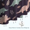 thumbnail image 6 of Purple Cartoon Dinosaurs Leaves Pattern Shower Curtain 36"x72" ,Bathroom Decorative Shower Curtains Set with 12 Hooks,Modern Waterproof Washable Shower Curtain, 6 of 6