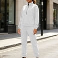 thumbnail image 5 of Ndbuld Womens Sweatsuits 2 Piece Set Love Heart Print Long Sleeve Hoodies and Drawsting Pants Lounge Sets for Women Comfortable Loose Casual Travel Outfits for Women White XL, 5 of 8
