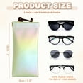thumbnail image 2 of Uxcell Squeeze Top Sunglass Pouch, 2 Pcs PU Leather Soft Eyeglass Pouch Organizer, Gradient Green, 2 of 6