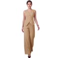 thumbnail image 1 of Conjunto Elegante de 2 Piezas Chaleco Entallado y Pantalón Palazzo para Mujer, 1 of 5