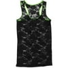 Derek Heart Juniors' Lace Tank With Neon Taping