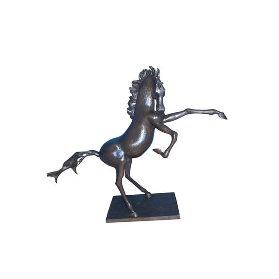 Nifao Original 6 of 8 Horse Statue by Attilio de Luca – Garden Outdoor Decor Sculpture, 74"L x 19"W x 45"H