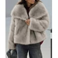thumbnail image 5 of PRETTYGARDEN Womens Winter Coats Trendy Long Sleeve Furry Faux Fur Jackets Button Lapel Warm Fall Outwear with Pockets, 5 of 9