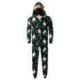 thumbnail image 5 of SUXIAN Matching Family Christmas Pajamas Fashion Daddy Sleepwear Big Headed Deer Print Plaid Long Sleeve Jumpsuit Soft Holiday Romper Cotton Pajamas, 5 of 7