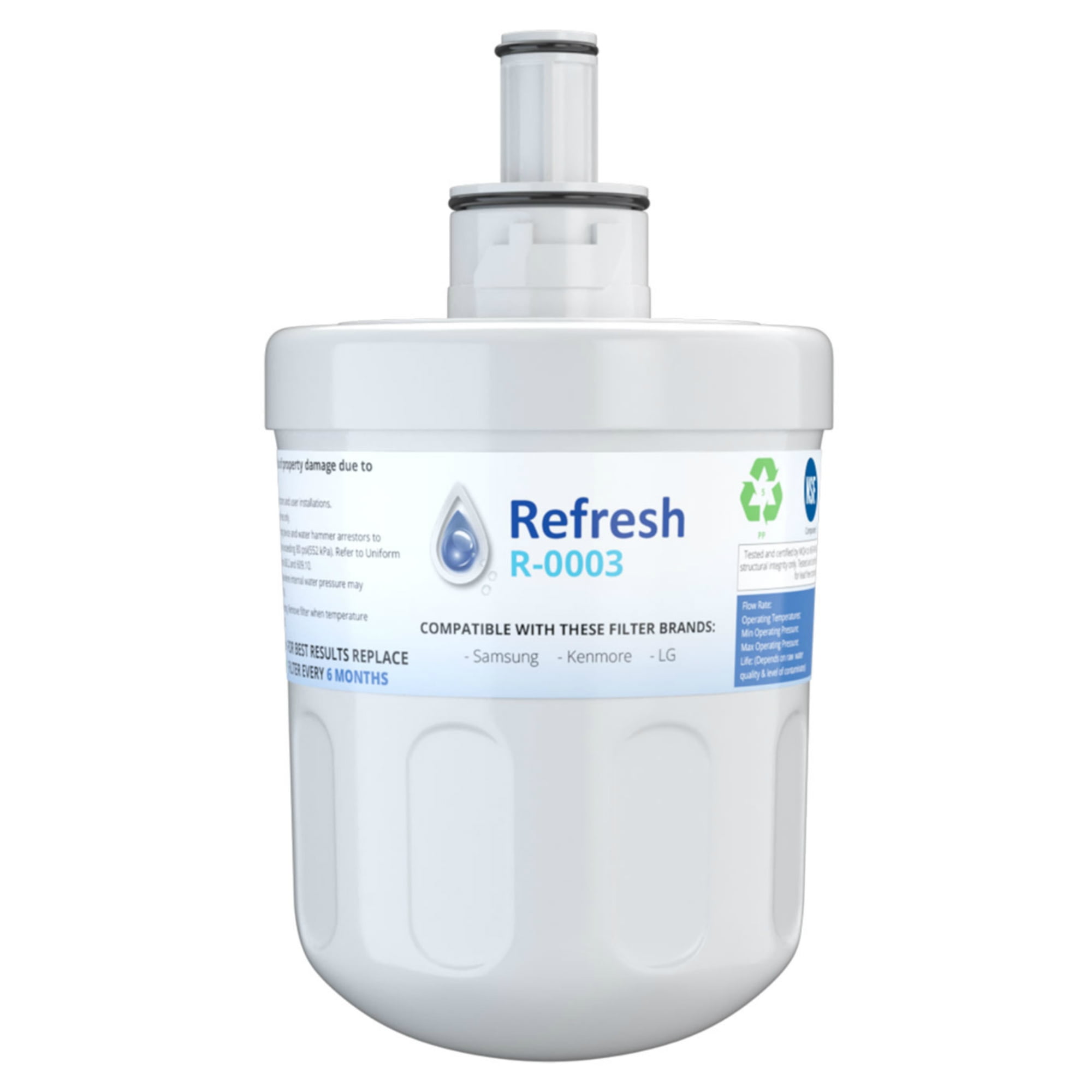3 Pack Aqua Fresh Water Filter Fits Samsung RF267ABRS Refrigerators 