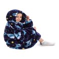 thumbnail image 4 of Wearable Blanket Hoodie for Adults Sherpa All Patterns Oversized Sweatshirt Blanket with Pockets, 4 of 6