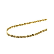 New Real 10K Yellow Gold 2 MM Hollow Rope Chain Necklace 16-28 Inches