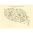 thumbnail image 2 of Jefferys 18x14 White Modern Wood Framed Museum Art Print Titled - Caribbean Grenada - Jefferys 1763, 2 of 4