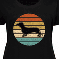 thumbnail image 4 of Inktastic Dachshund Dog Retro Sunset Women's Plus Size T-Shirt, 4 of 5