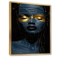 thumbnail image 2 of Designart "Amber and Azure Veiled Lady" Fashion Floater Framed Canvas Print, 2 of 7