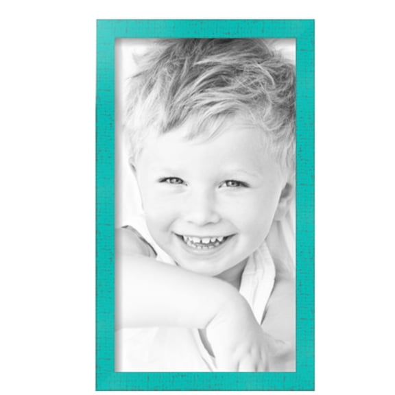 ArtToFrames 10" x 18" Aqua Picture Frame, 10x18 inch Green Wood Poster Frame (WOM-5186), Pack