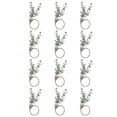 thumbnail image 1 of Napkin Rings Set Of 12 Rustic Eucalyptus Wooden Napkin Rings Boho Leaf Wood Bead Farmhouse Napkin Ring Holder, 1 of 5