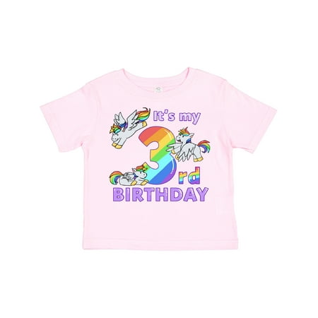 

Inktastic It s My 3rd Birthday Unicorn Gift Toddler Boy or Toddler Girl T-Shirt