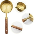 thumbnail image 3 of Gold Measuring Cups and Spoons Set, 8 PCS Measuring Cups Wooden Handle, Metal Measuring Spoons, 3 of 5