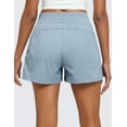 thumbnail image 2 of CRZ YOGA Lightweight Casual Shorts for Women 3.5 Inches Running Shorts with Zip Pockets, 2 of 4