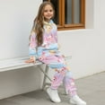 thumbnail image 4 of Uorisanigo Kids Sweat Suit Set, 2 Piece Soft Cozy Tracksuit Set with Kawaii Axolotl Star Pullover Hoodie & Jogger Pants for Boys Girls, Long Sleeve Hooded Sweatshirt Sets, 4 of 7