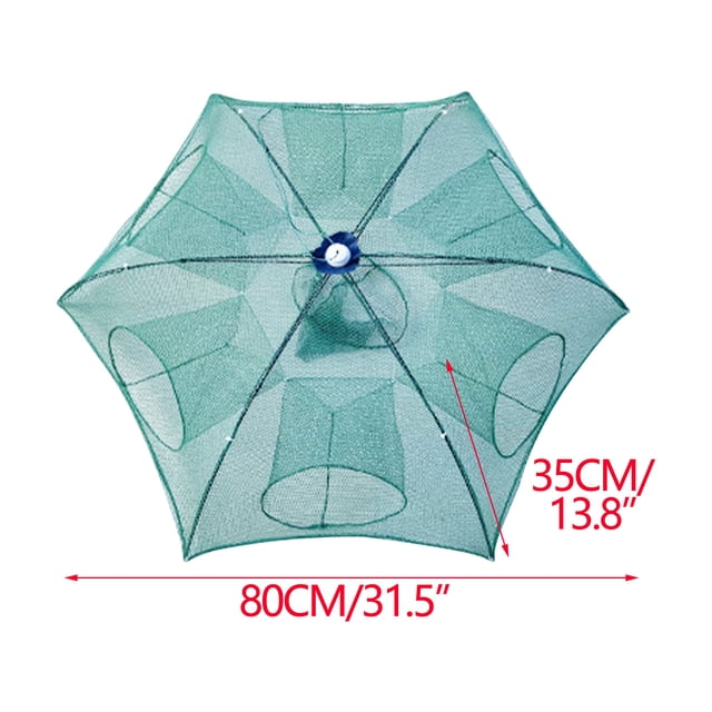 Foldable Shrimp Trap Cage with One-Way Entry Design for Efficient Aquatic Catch - Durable and Portable Fishing Gear for Recreational or Commercial Use
