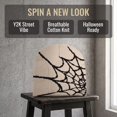 thumbnail image 3 of ZToonmas Men and Women Spider Web Pattern Knit Beanie Y2K Style Jacquard Winter Hat Streetwear Trendy Skull Cap, 3 of 9