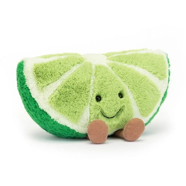 Jellycat Amuseables Slice of Lime 3.94" Plush Toy - Ultra Soft Stuffed Animal, Easter Gift