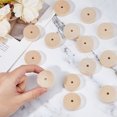 thumbnail image 3 of 40Pcs Wooden Children Toy Accessories Vehicle Wheel Flat Round Blanched Almond 3.5x1cm Hole: 5mm, 3 of 7