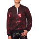 thumbnail image 1 of Chaqueta Varsity con lentejuelas INSPIRE CHIC para hombre, con cierre, de mangas largas, chaqueta brillante para fiestas, roja, talla M, 1 of 4